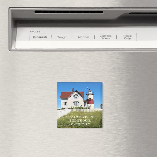 Stratford Point Lighthouse, Connecticut Magnet (In Situ (Geschirrspüler))