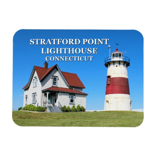 Stratford Point Lighthouse, Connecticut Magnet (Horizontal)