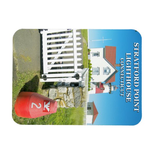Stratford Point Lighthouse, Connecticut Magnet (Horizontal)