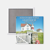 Stratford Point Lighthouse, Connecticut Magnet (Vorderseite/Rückseite)