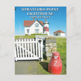 Stratford Point Lighthouse, Connecticut Postcard Postkarte