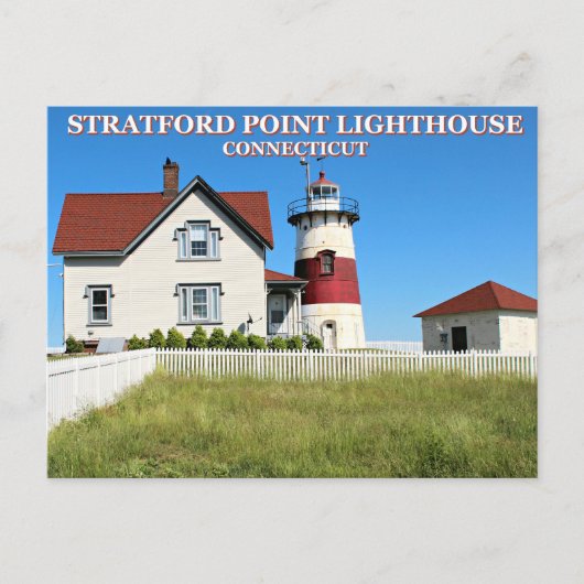 Stratford Point Lighthouse, Connecticut Postcard Postkarte (Vorderseite)