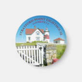 Stratford Point Lighthouse, CT Round Magnet (Vorne)