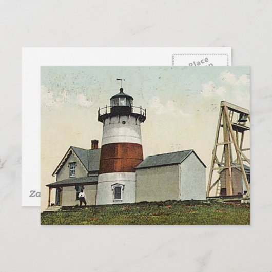 Stratford Point Lighthouse Postkarte (Vorne/Hinten)