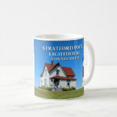 Stratford Punkt-Leuchtturm, Connecticut-Tasse Kaffeetasse (VorderseiteRechts)