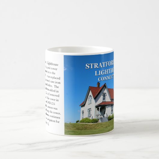 Stratford Punkt-Leuchtturm, Connecticut-Tasse Kaffeetasse (Mittel)