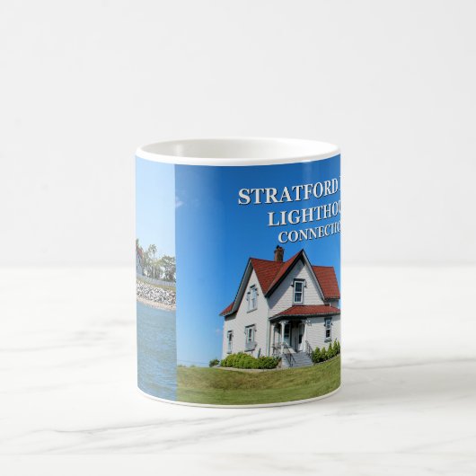Stratford Punkt-Leuchtturm, Connecticut-Tasse Kaffeetasse (Mittel)