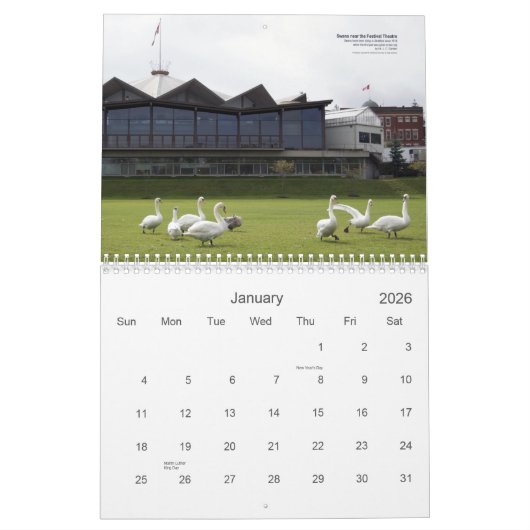 Stratford Schwan-Kalender Kalender (Jan 2026)