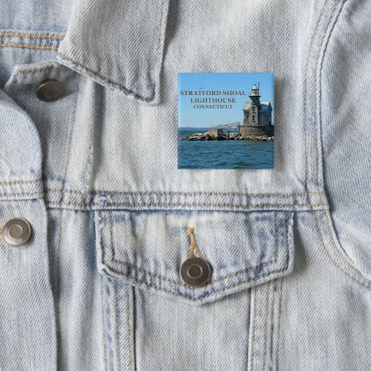 Stratford Shoal Lighthouse, Connecticut Button (Beispiel)
