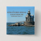 Stratford Shoal Lighthouse, Connecticut Button (Vorderseite)