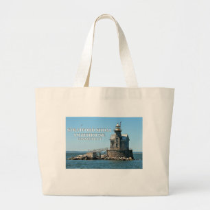 Stratford Shoal Lighthouse, Connecticut Jumbo Stoffbeutel