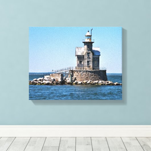 Stratford Shoal Lighthouse, Connecticut Leinwanddruck (Insitu (Holzboden))