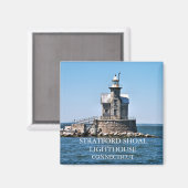 Stratford Shoal Lighthouse, Connecticut Magnet (Vorderseite/Rückseite)