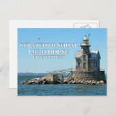 Stratford Shoal Lighthouse, Connecticut Postcard Postkarte (Vorne/Hinten)