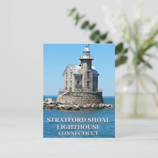 Stratford Shoal Lighthouse, Connecticut Postcard Postkarte (Stehend Vorderseite)