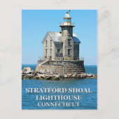 Stratford Shoal Lighthouse, Connecticut Postcard Postkarte (Vorderseite)