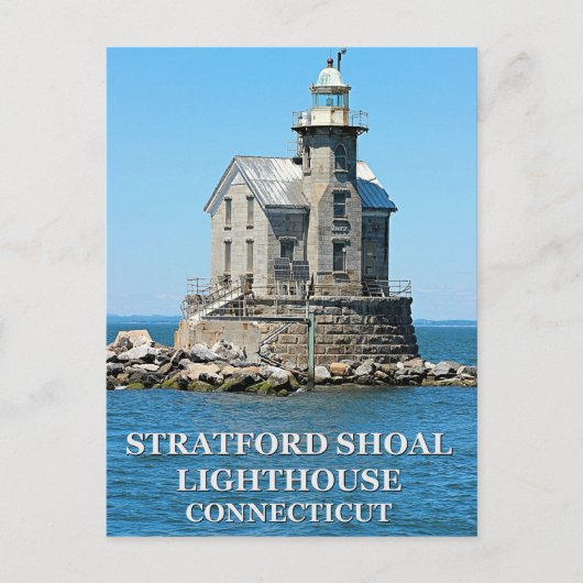 Stratford Shoal Lighthouse, Connecticut Postcard Postkarte (Vorderseite)