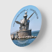 Stratford Shoal Lighthouse CT Round Wall Clock Runde Wanduhr (Winkel)