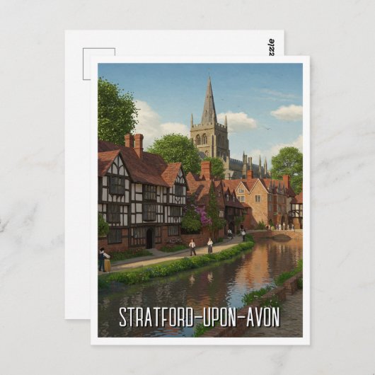 Stratford-Upon-Avon England Travel Postkarte (Vorne/Hinten)