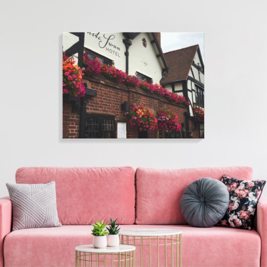 Stratford Upon Avon England UK Tudor Hotel Foto Leinwanddruck (Insitu (Wohnzimmer))