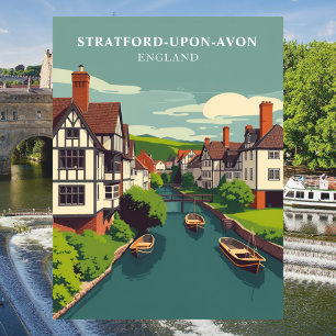 Stratford-upon-Avon, England Vintage Postkarte