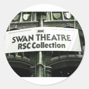 Stratford-upon-Avon Swan Theater Snap-27813 Gibne Runder Aufkleber