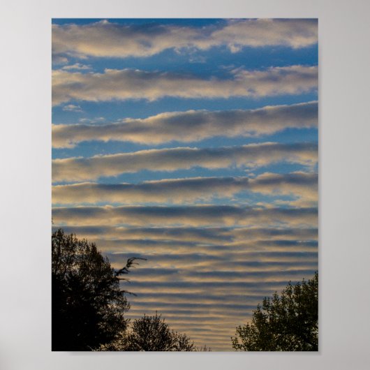 Stratocumulus Undulatus Clouds Poster (Vorne)