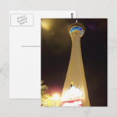 Stratosphäre bei Nacht - Las Vegas Postkarte (Vorne/Hinten)