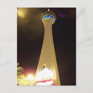 Stratosphäre bei Nacht - Las Vegas Postkarte