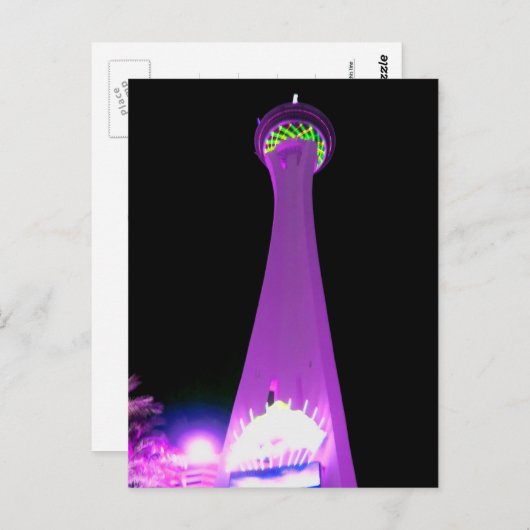 Stratosphäre in Lila Postkarte (Vorne/Hinten)