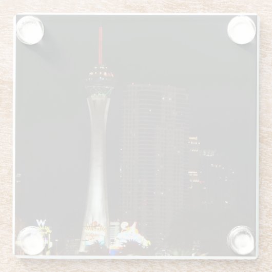 Stratosphäre Tower Las Vegas Glass Untersetzer (Rückseite)