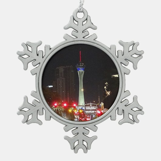 Stratosphärenturm Las Vegas #3 Snowflake Ornament (Vorderseite)