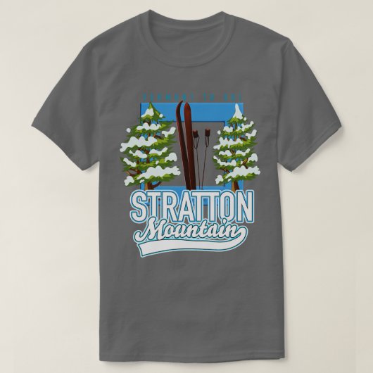 Stratton Berg Vermont Ski T-Shirt (Design vorne)