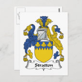 Stratton-Familienwappen Postkarte (Vorne/Hinten)