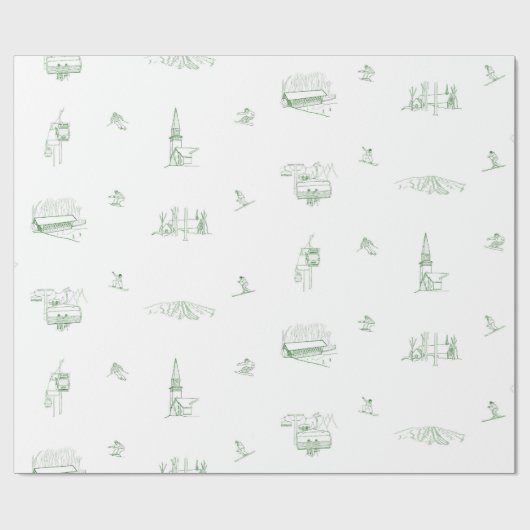 Stratton Toile Geschenkpackung - grün Geschenkpapier (Flach)