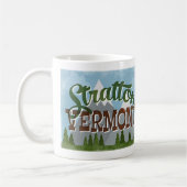 Stratton Vermont Fun Retro Snowy Mountain Kaffeetasse (Links)