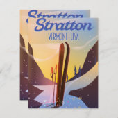 Stratton Vermont Skifahrplakat (Vorne/Hinten)