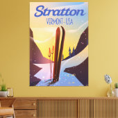 Stratton Vermont Skifahrplakat Leinwanddruck (Insitu (Wohnzimmer))