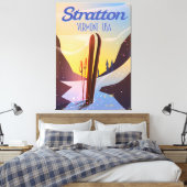 Stratton Vermont Skifahrplakat Leinwanddruck (Insitu (Schlafzimmer))