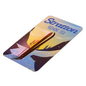 Stratton Vermont Skifahrplakat Magnet (Linke Seite)