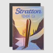 Stratton Vermont Skifahrplakat Magnetkarte (Vorne/Hinten)