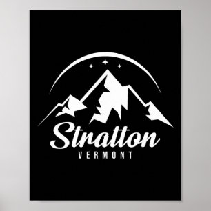 Stratton Vermont Skigebiet Skifahren Snowboarden Poster