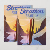 Stratton Vermont Skireiseplakat (Vorne/Hinten)