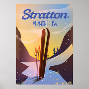 Stratton Vermont Skireiseplakat Poster