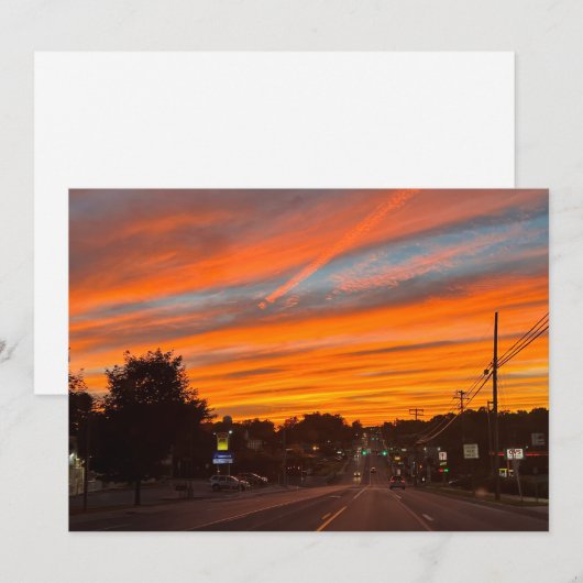 Stratus Sunset Feiertagskarte (Vorne/Hinten)