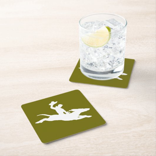 Sträubendes kleines Hündchen Rechteckiger Pappuntersetzer (Vor Ort)