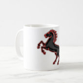 Sträubendes wildes Pferd Kaffeetasse (Vorderseite Links)