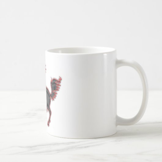 Sträubendes wildes Pferd Kaffeetasse (Rechts)