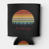 Strauchige mehrfarbige Sonne mit Bäumen Dosenkühler (Vorderseite)