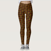 Strauchprägung oder brauner Schach Leggings (Vorderseite)